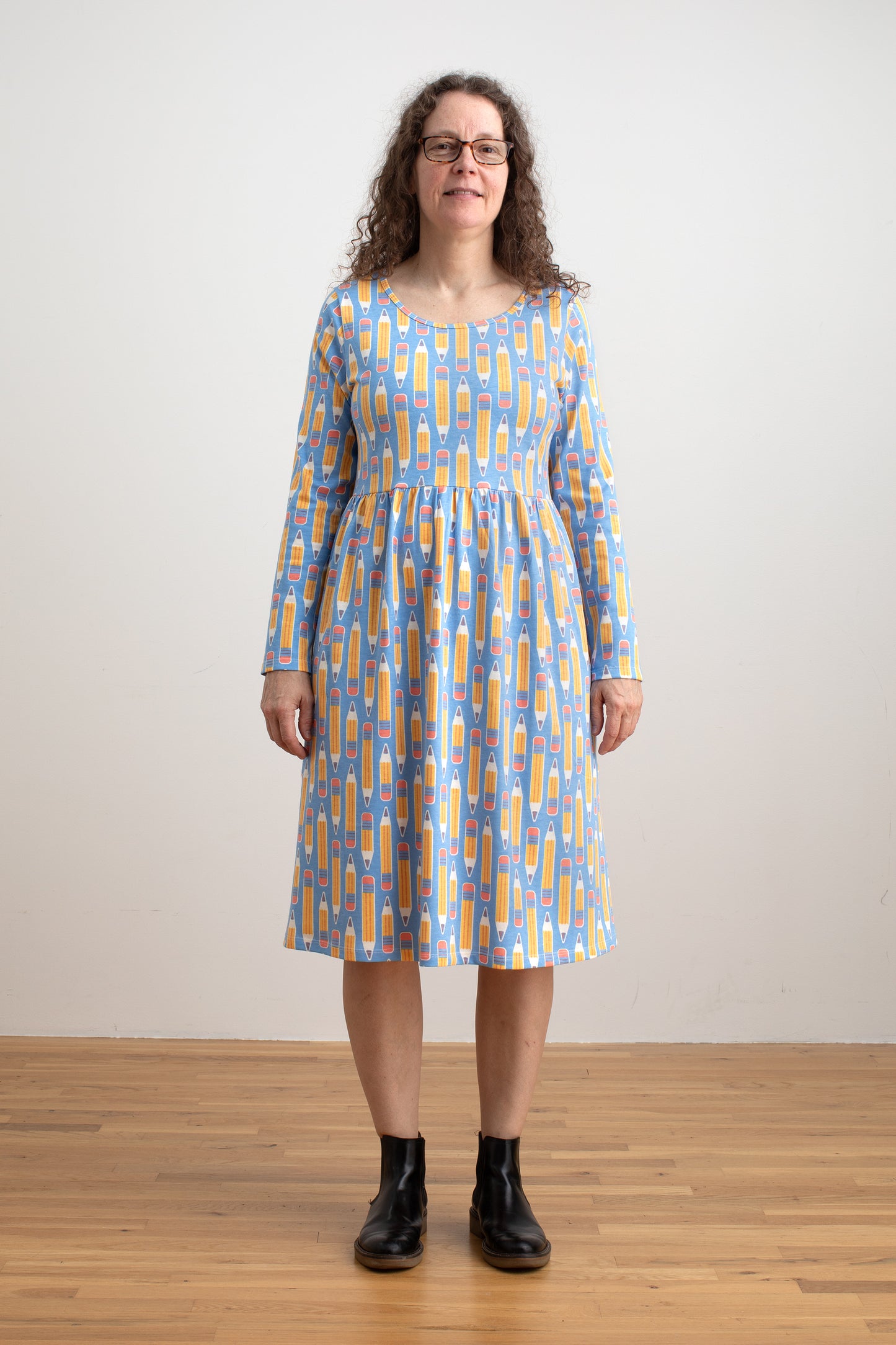 Copenhagen Dress - Pencils Blue