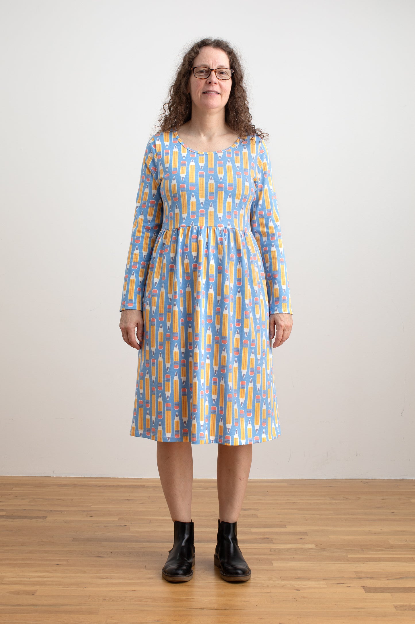 Copenhagen Dress - Pencils Blue