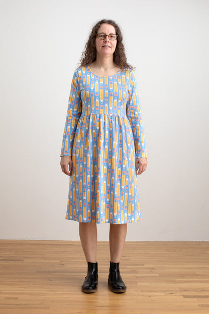 Copenhagen Dress - Pencils Blue