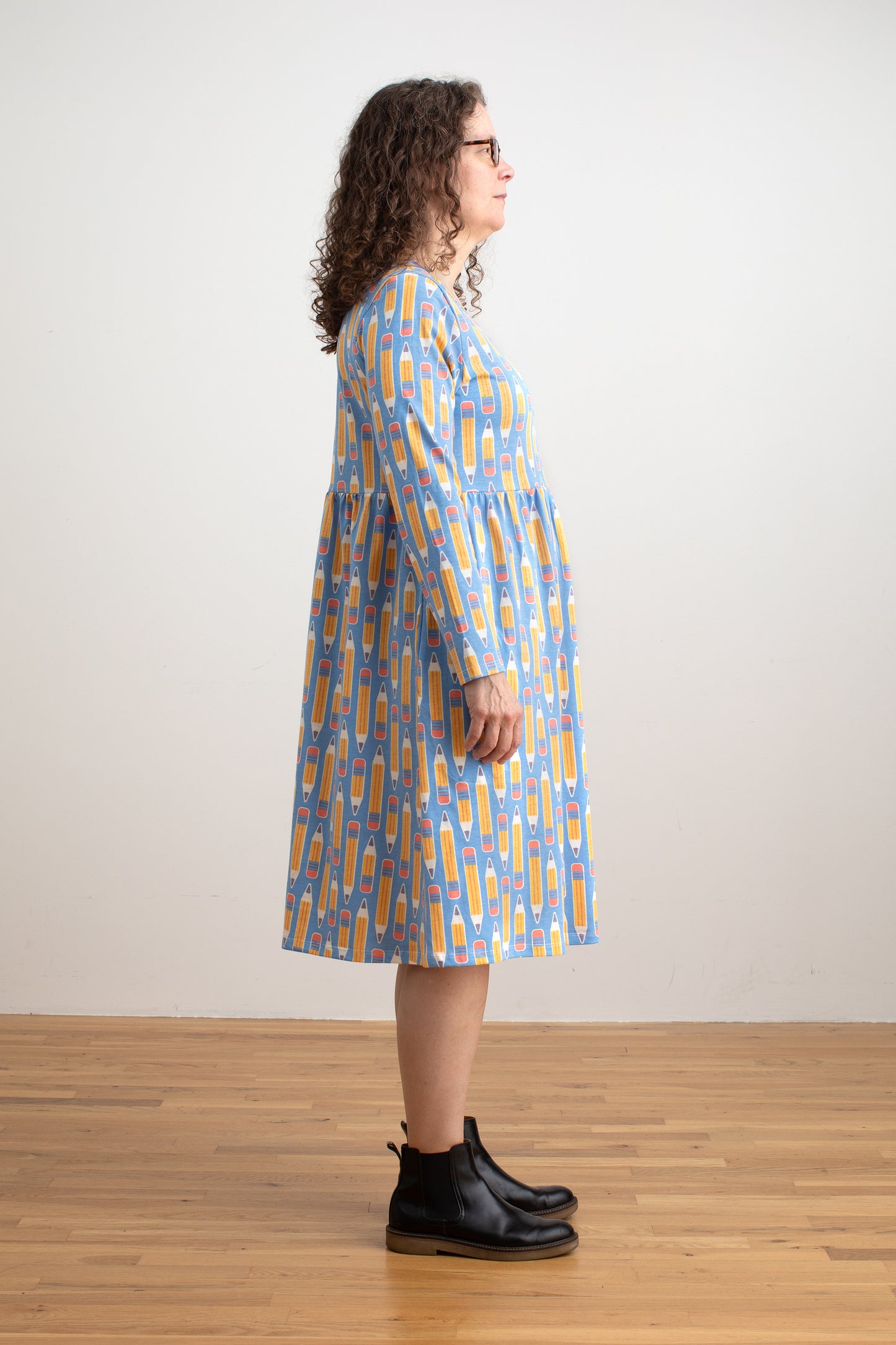 Copenhagen Dress - Pencils Blue