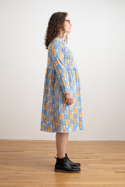 Copenhagen Dress - Pencils Blue