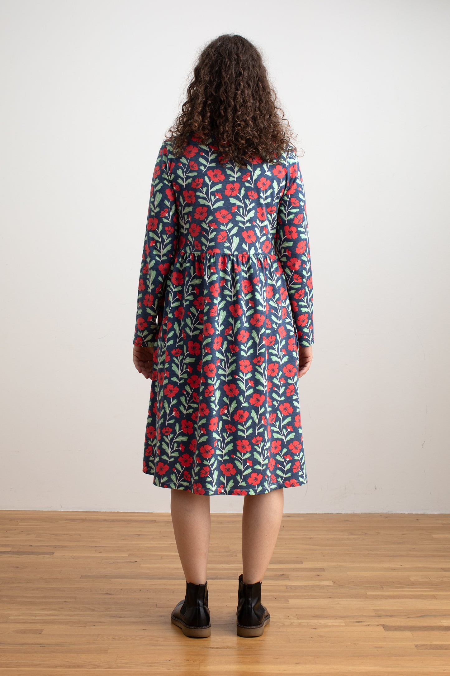 Copenhagen Dress - Poppies Navy