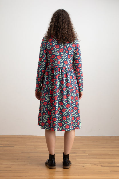 Copenhagen Dress - Poppies Navy