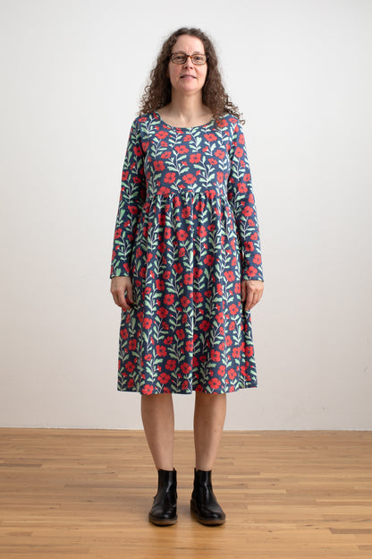 Copenhagen Dress - Poppies Navy