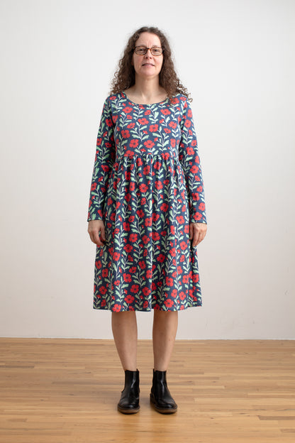 Copenhagen Dress - Poppies Navy