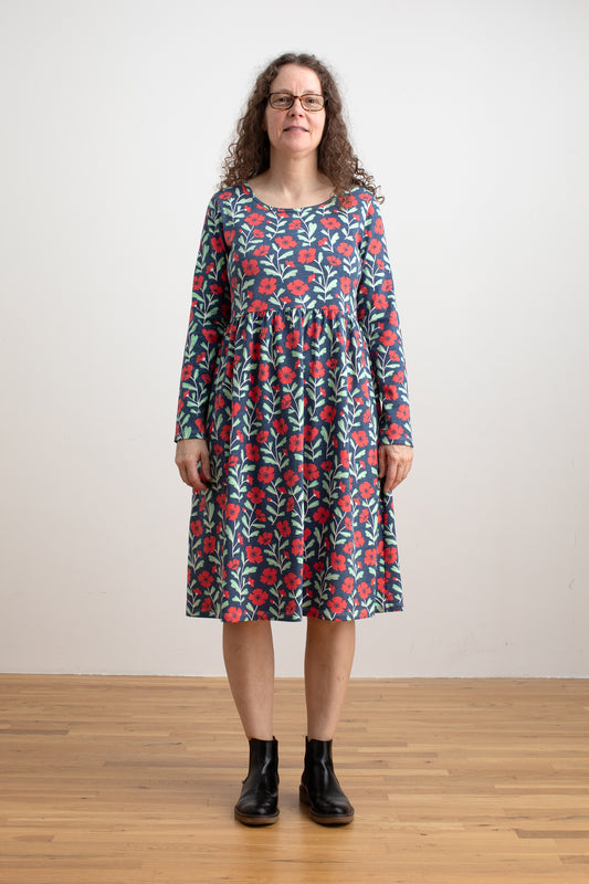 Copenhagen Dress - Poppies Navy