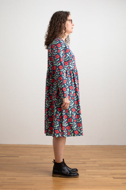 Copenhagen Dress - Poppies Navy