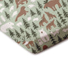 Fitted Crib Sheet - Northern Animals Pale Green