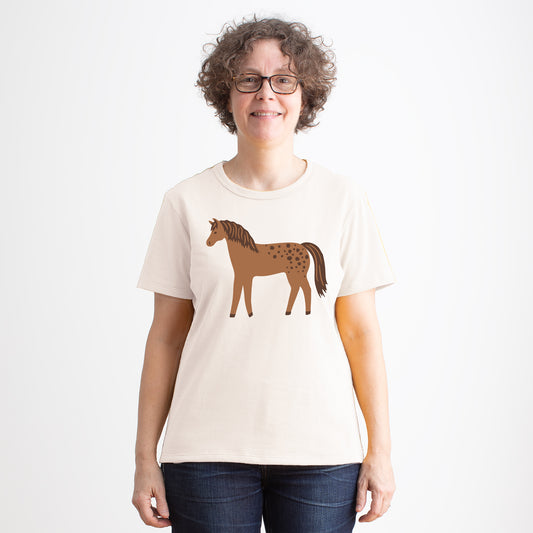 Basic Tee - Horse Natural
