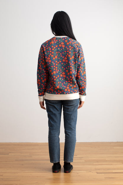 Adult Sweatshirt - Garden Blooms Navy