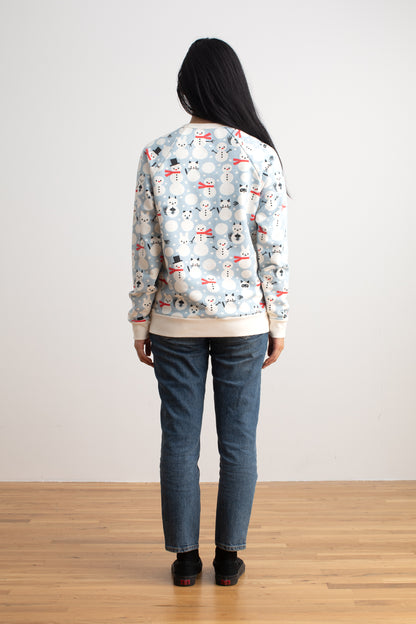 Adult Sweatshirt - Snow Creatures Sky Blue