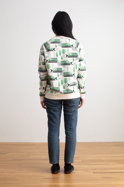 Adult Sweatshirt - Snow Plows Green