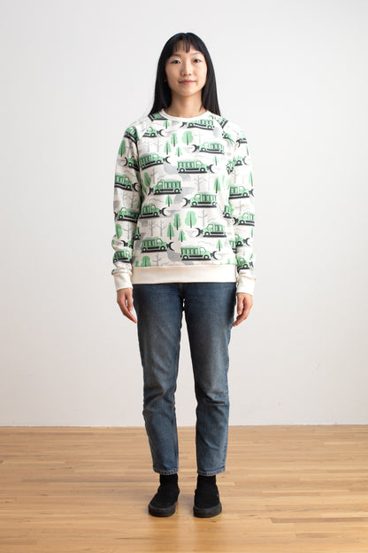 Adult Sweatshirt - Snow Plows Green