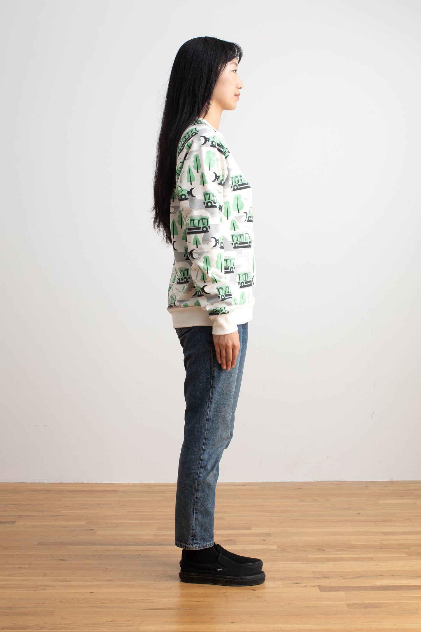 Adult Sweatshirt - Snow Plows Green