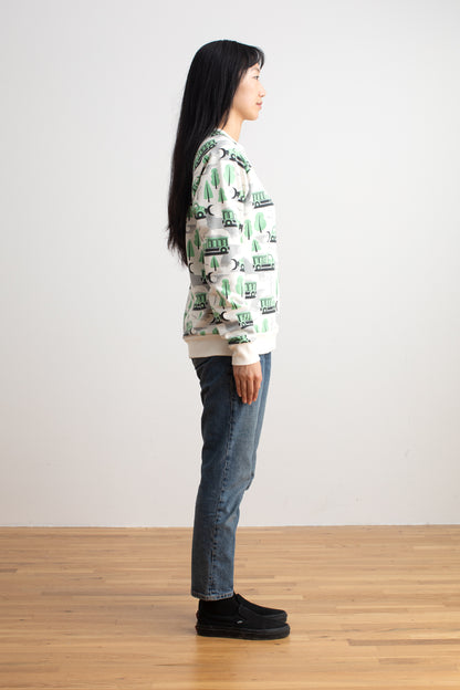 Adult Sweatshirt - Snow Plows Green