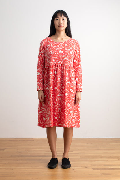 Copenhagen Dress - Animal Tapestry Red
