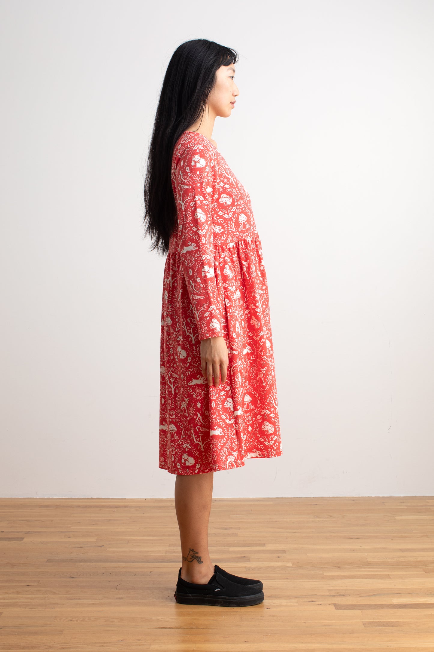 Copenhagen Dress - Animal Tapestry Red