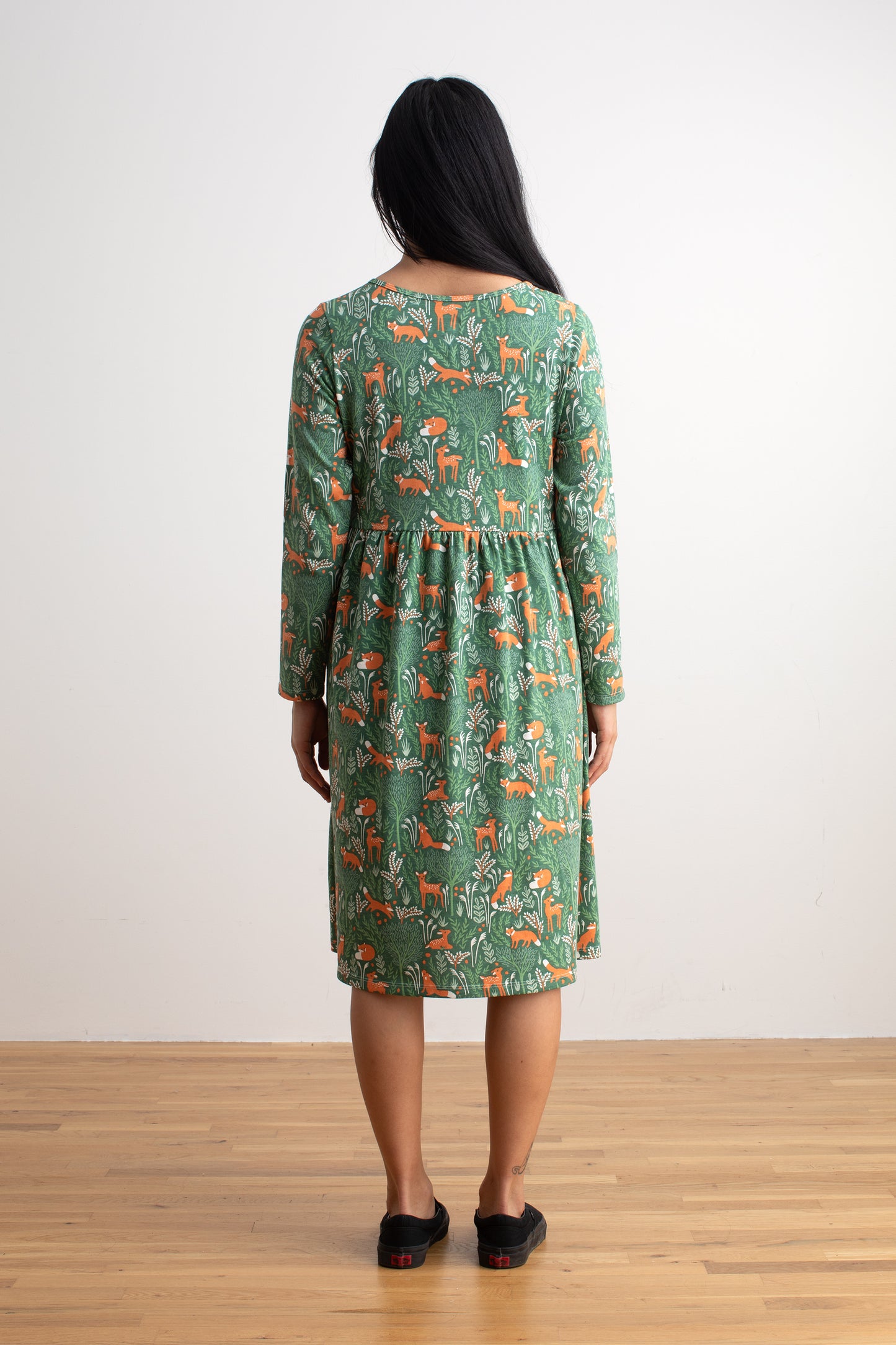 Copenhagen Dress - Deer & Foxes Green