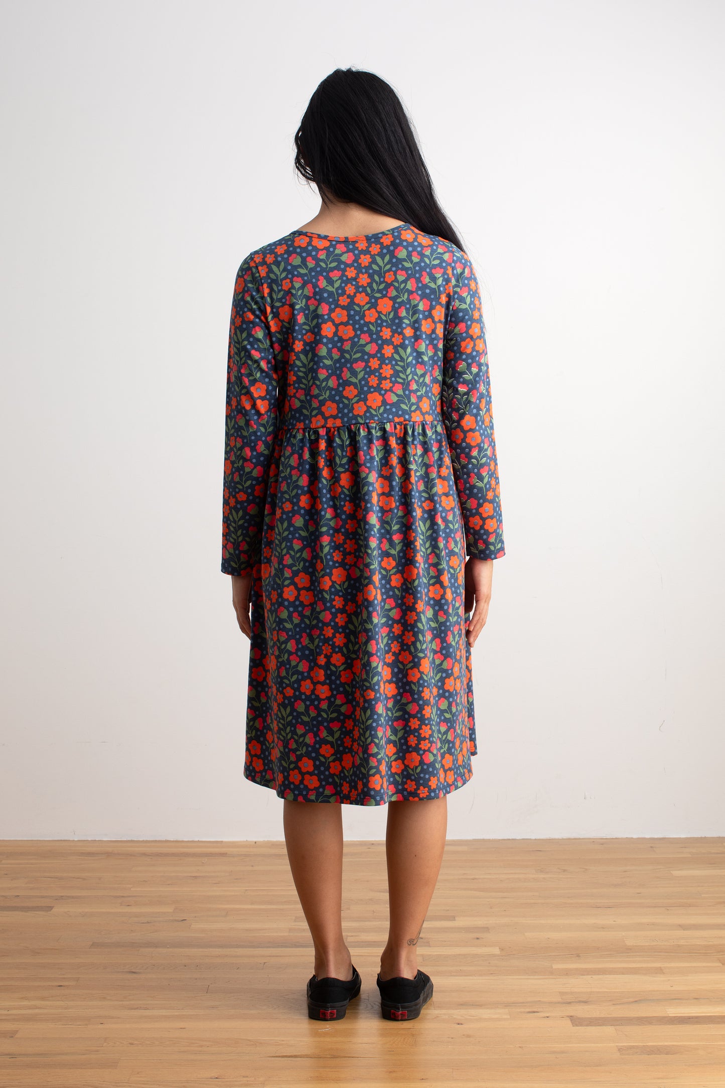 Copenhagen Dress - Garden Blooms Navy