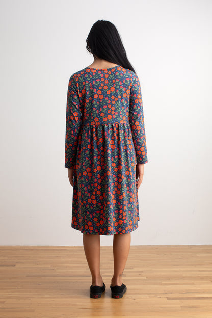 Copenhagen Dress - Garden Blooms Navy