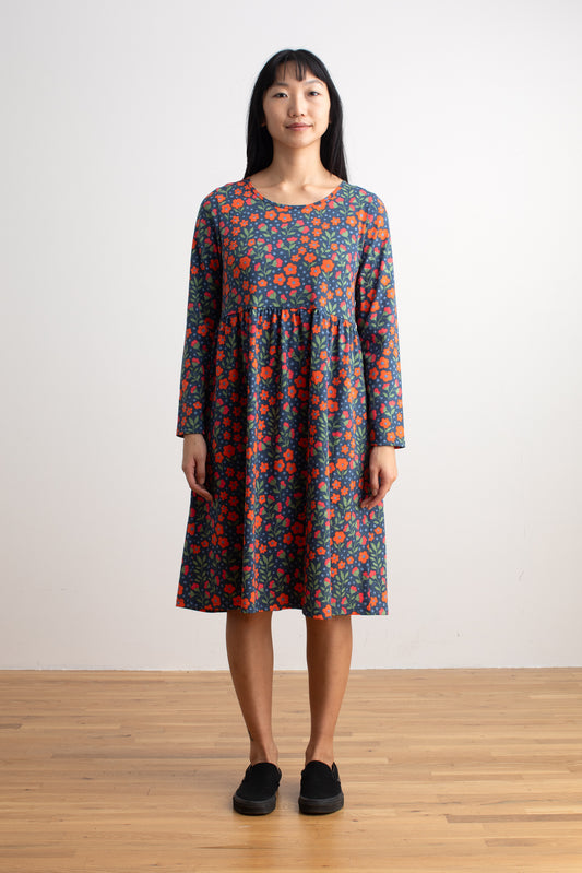 Copenhagen Dress - Garden Blooms Navy