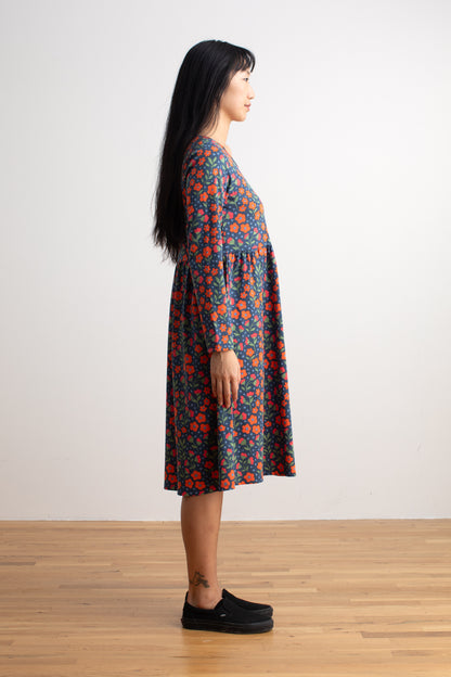Copenhagen Dress - Garden Blooms Navy