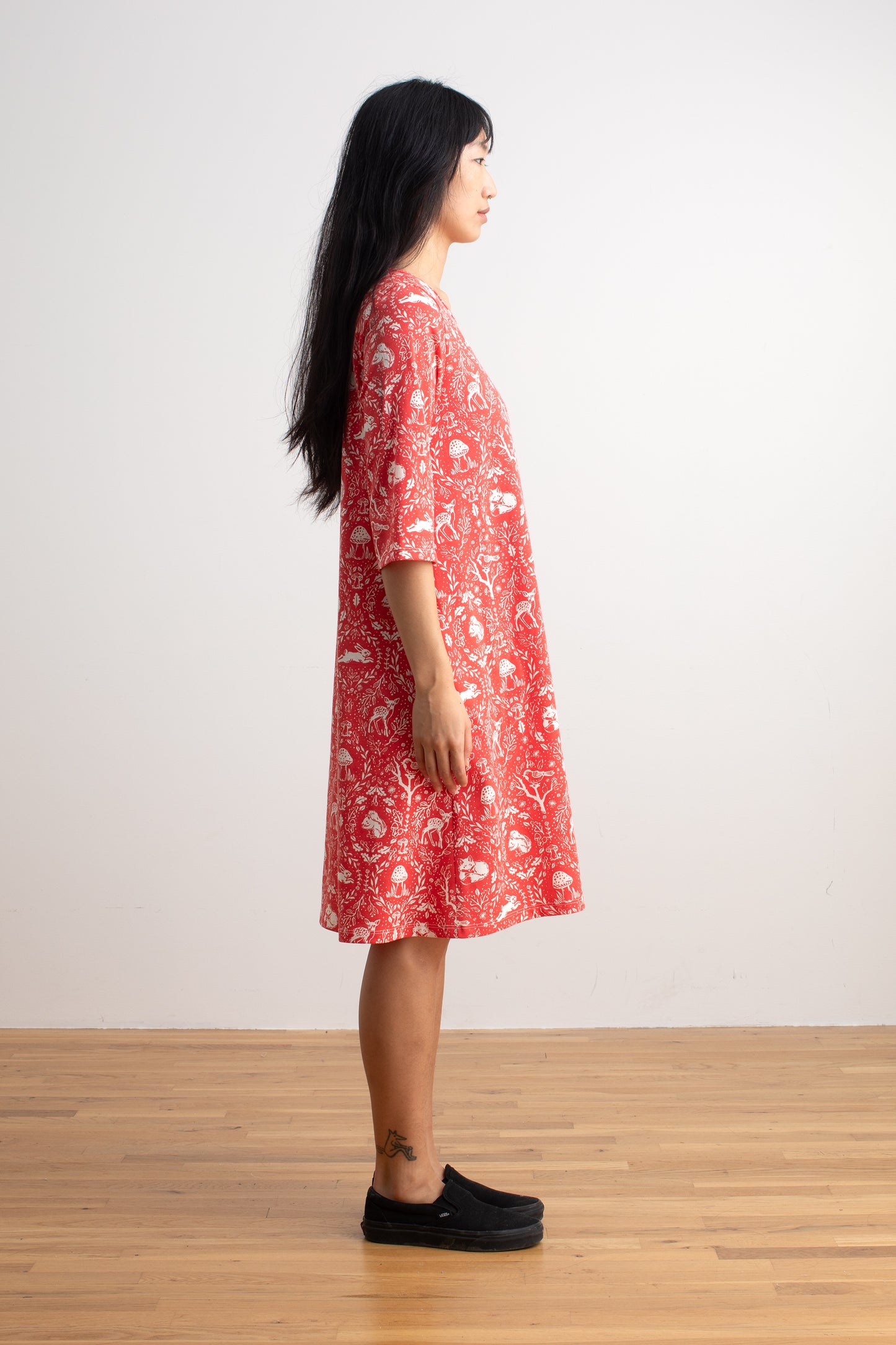 Helsinki Dress - Animal Tapestry Red