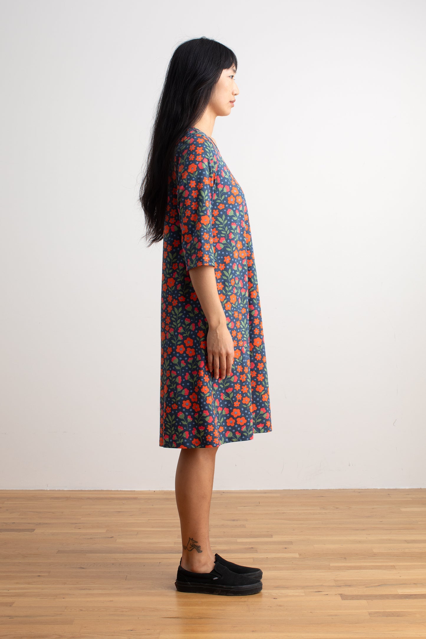 Helsinki Dress - Garden Blooms Navy