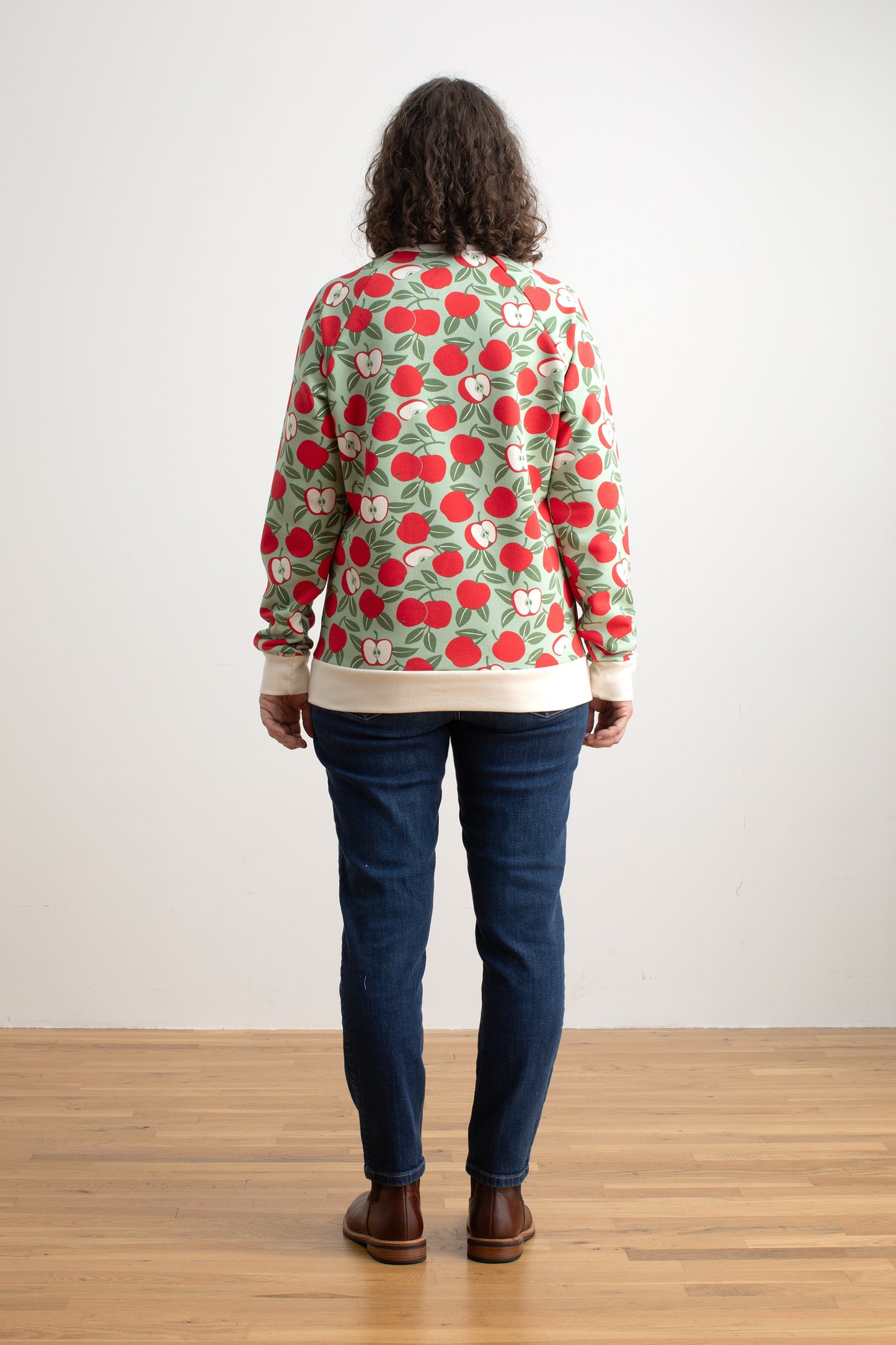 Adult Sweatshirt - Apples Red & Green