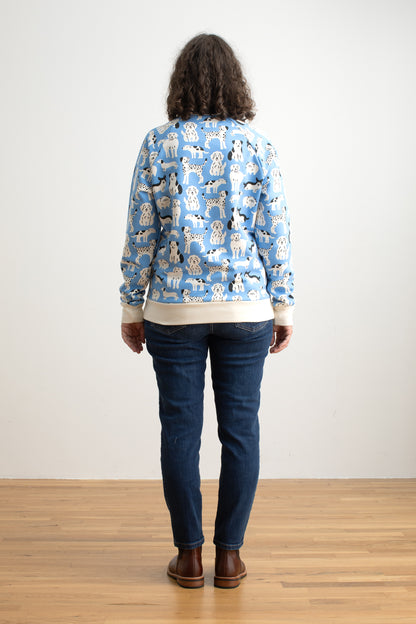 Adult Sweatshirt - Dog Parade Blue