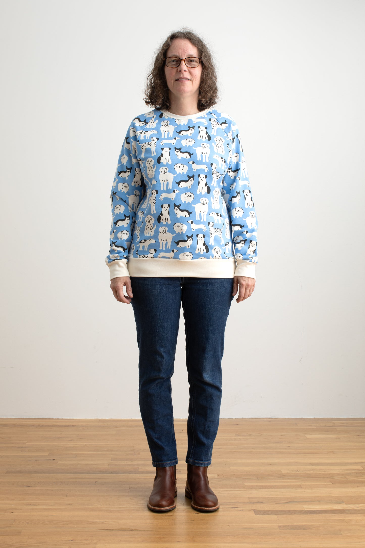 Adult Sweatshirt - Dog Parade Blue