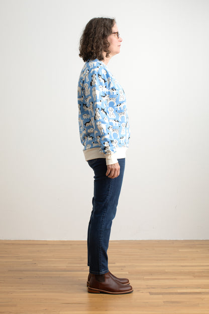 Adult Sweatshirt - Dog Parade Blue