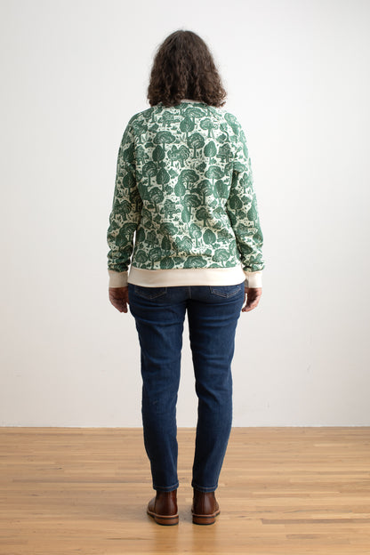 Adult Sweatshirt - Treehouses Green