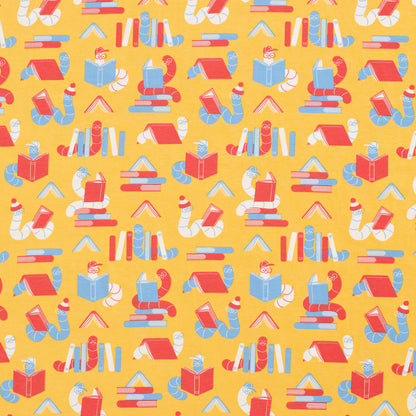 Long-Sleeve Romper - Bookworms Yellow