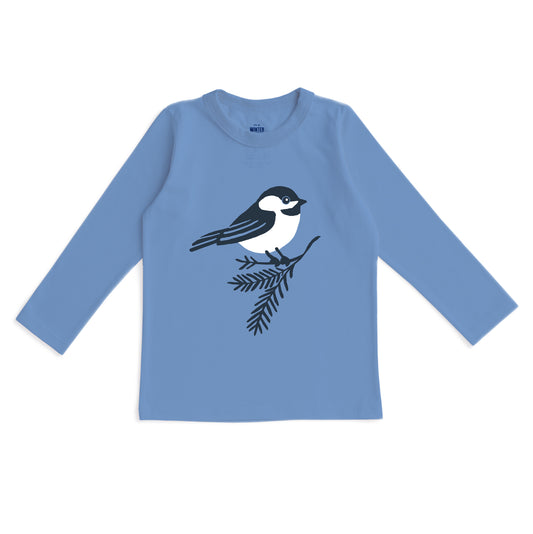 Long-Sleeve GRAPHIC Tee - Chickadee Lake Blue