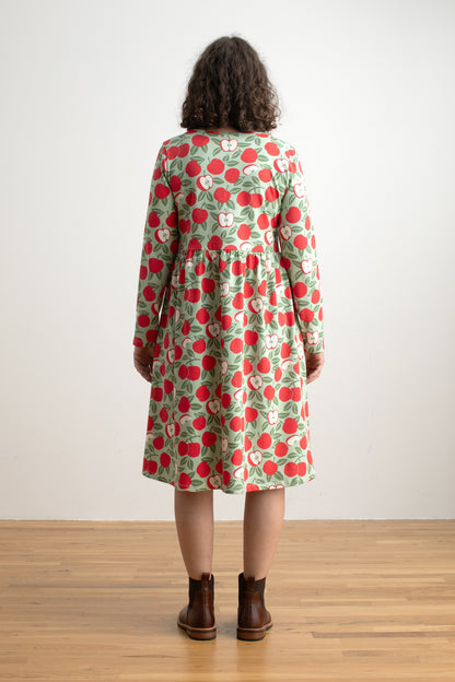 Copenhagen Dress - Apples Red & Green