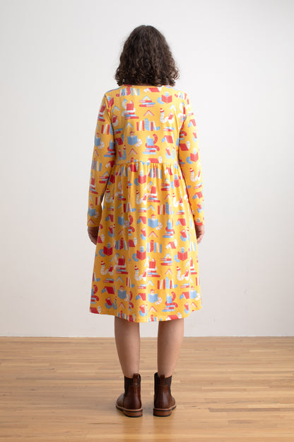 Copenhagen Dress - Bookworms Yellow