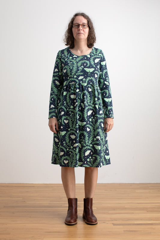 Copenhagen Dress - Luna Moths Night Sky