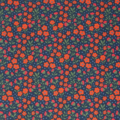 Long-Sleeve Romper - Garden Blooms Navy