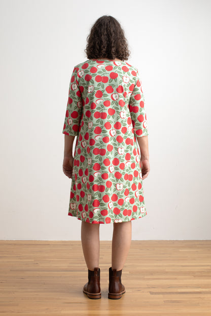 Helsinki Dress - Apples Red & Green