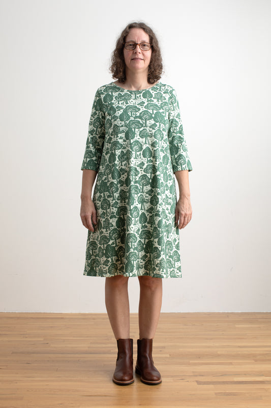 Helsinki Dress - Treehouses Green