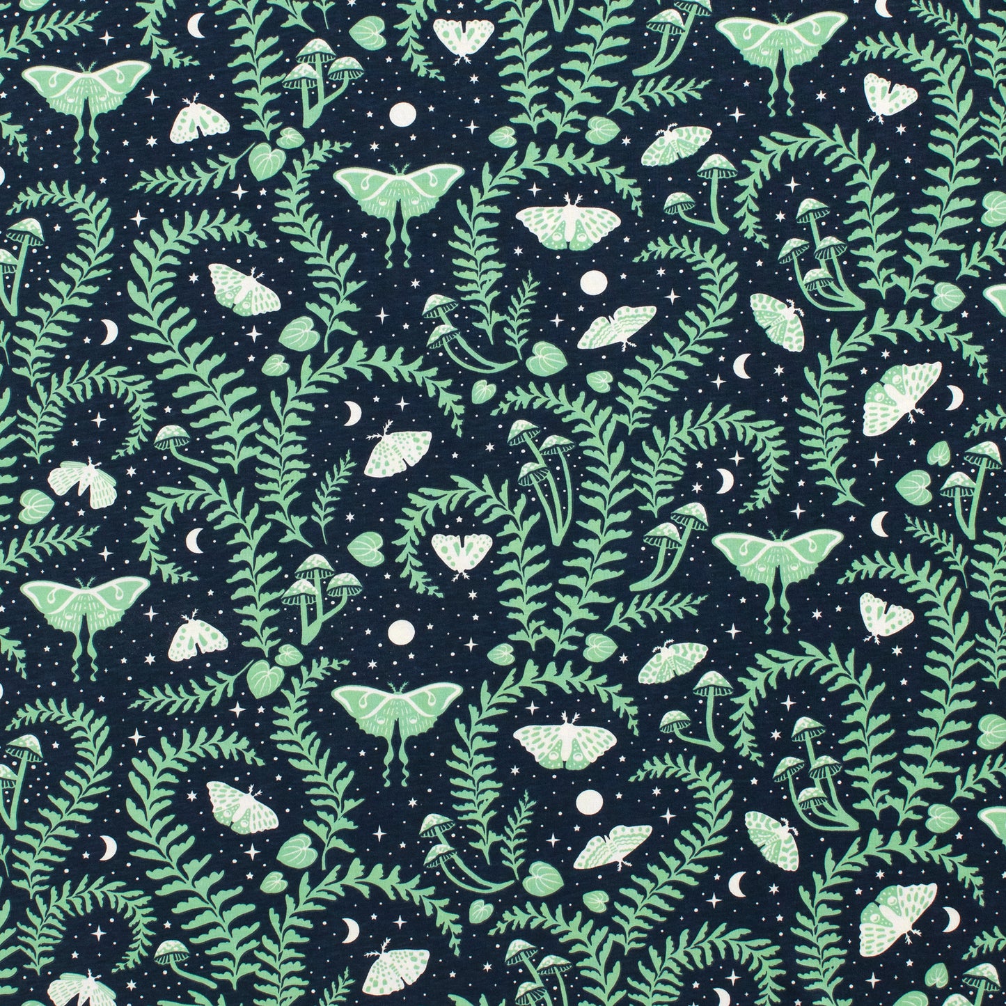Footed Romper - Luna Moths Night Sky