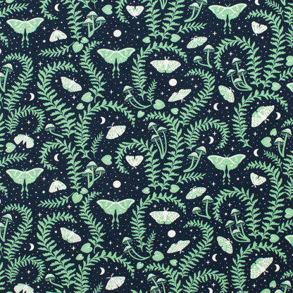 Footed Romper - Luna Moths Night Sky
