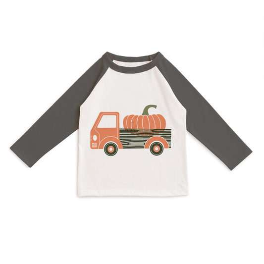 GRAPHIC Baseball Tee - Harvest Truck Charcoal