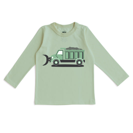 Long-Sleeve GRAPHIC Tee - Snow Plow Meadow Green