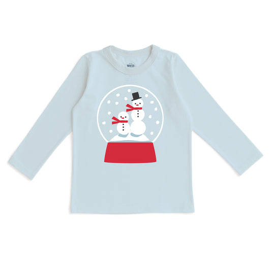 Long-Sleeve GRAPHIC Tee - Snow Globe Sky Blue