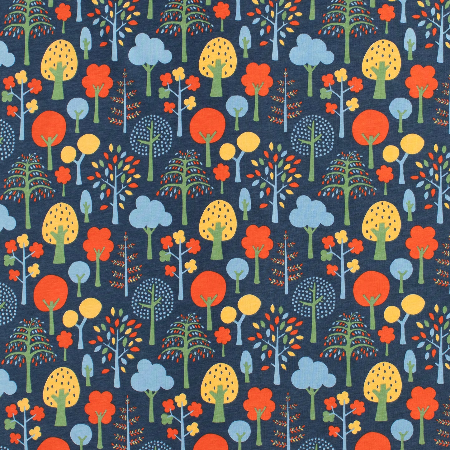 Chicago Dress - Trees Navy & Green