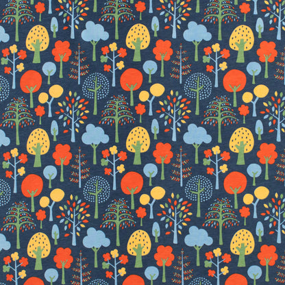 Chicago Dress - Trees Navy & Green