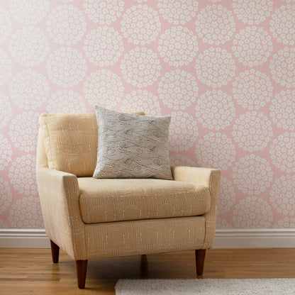 Wallpaper - Flower Dots Pink