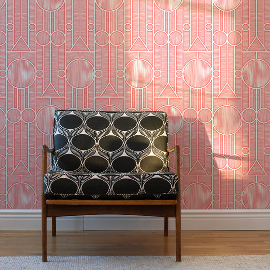 Wallpaper - Vienna Coral